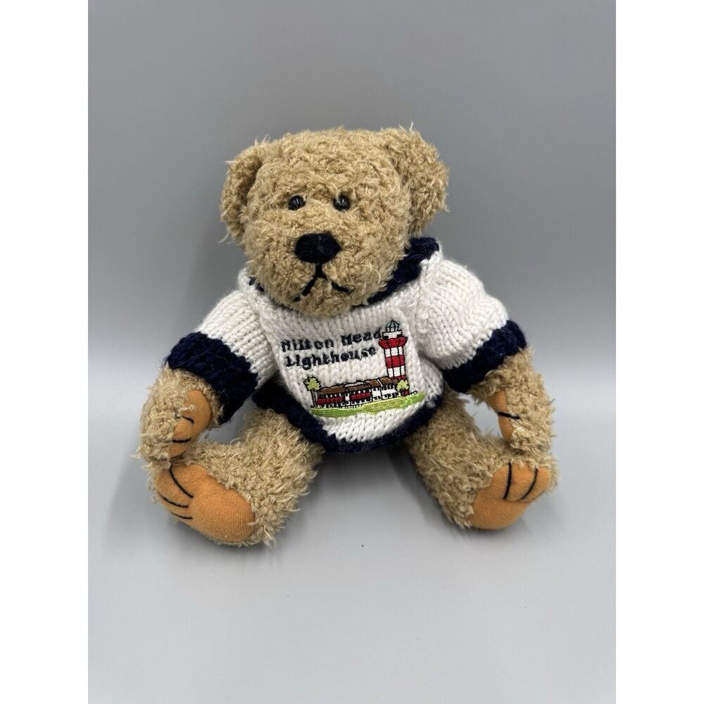 Creature Comforts 9” Teddy Bear In Hilton Head Knit Sweater Jointed